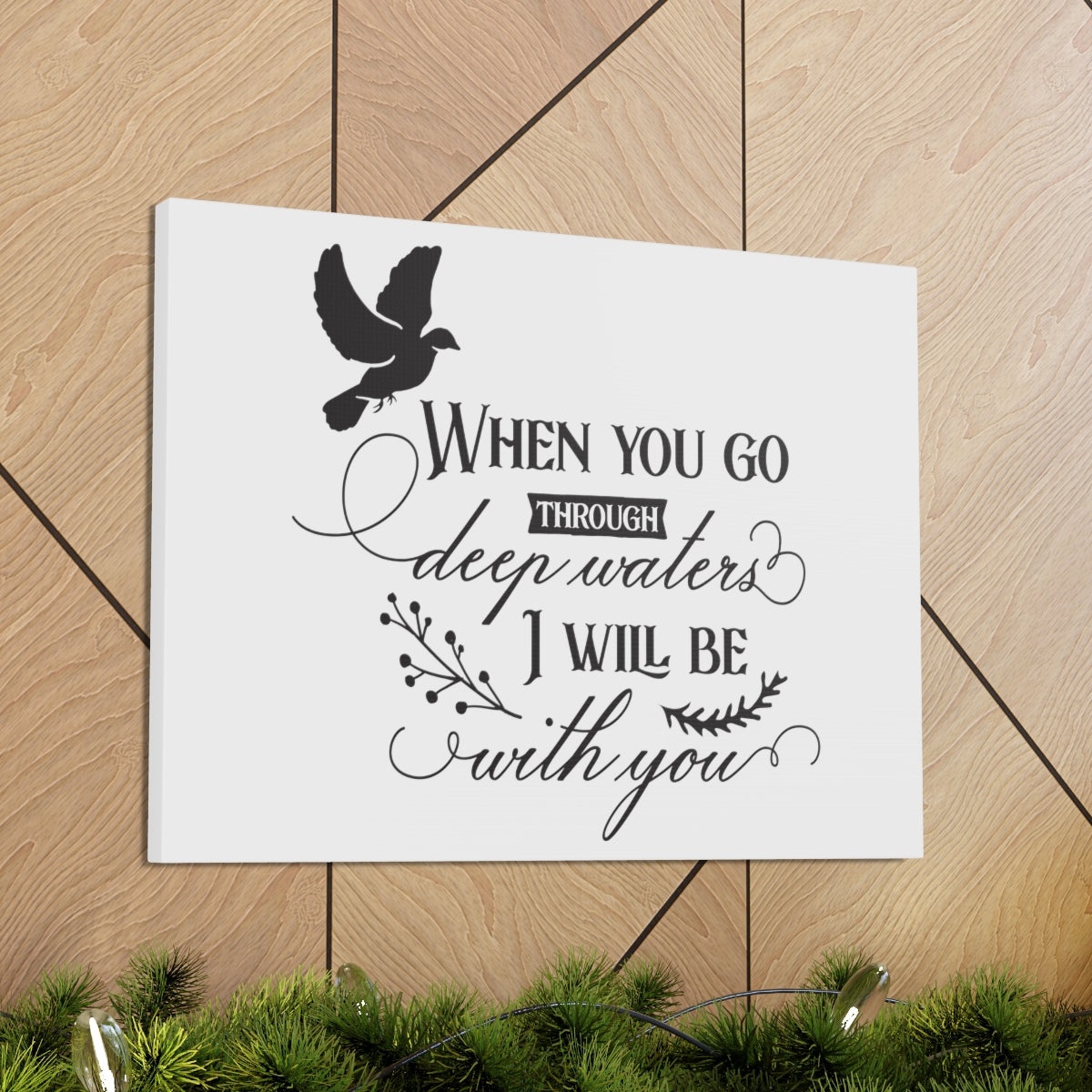 Scripture Walls When You Go Isaiah 43:2 Christian Wall Art Print Ready to Hang Unframed-Express Your Love Gifts