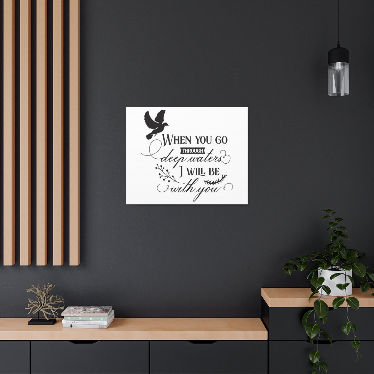 Scripture Walls When You Go Isaiah 43:2 Christian Wall Art Print Ready to Hang Unframed-Express Your Love Gifts