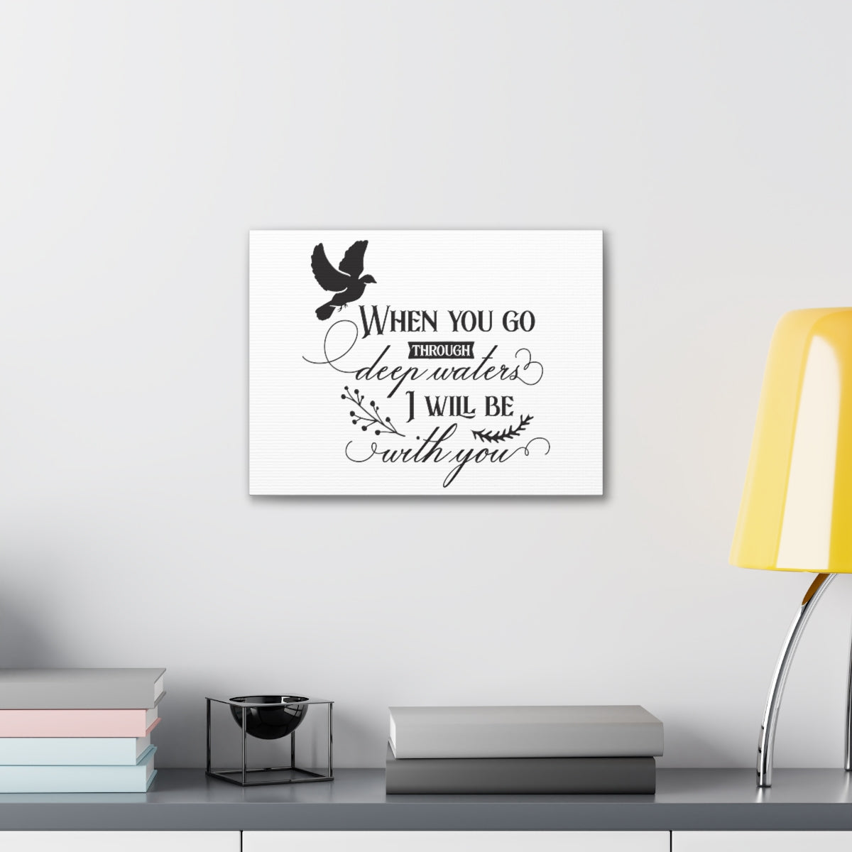 Scripture Walls When You Go Isaiah 43:2 Christian Wall Art Print Ready to Hang Unframed-Express Your Love Gifts