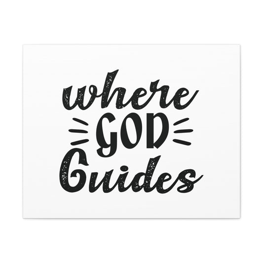 Where God Guides 1 Corinthians 12:28 Christian Wall Art Bible Verse Print Ready to Hang Unframed-Express Your Love Gifts
