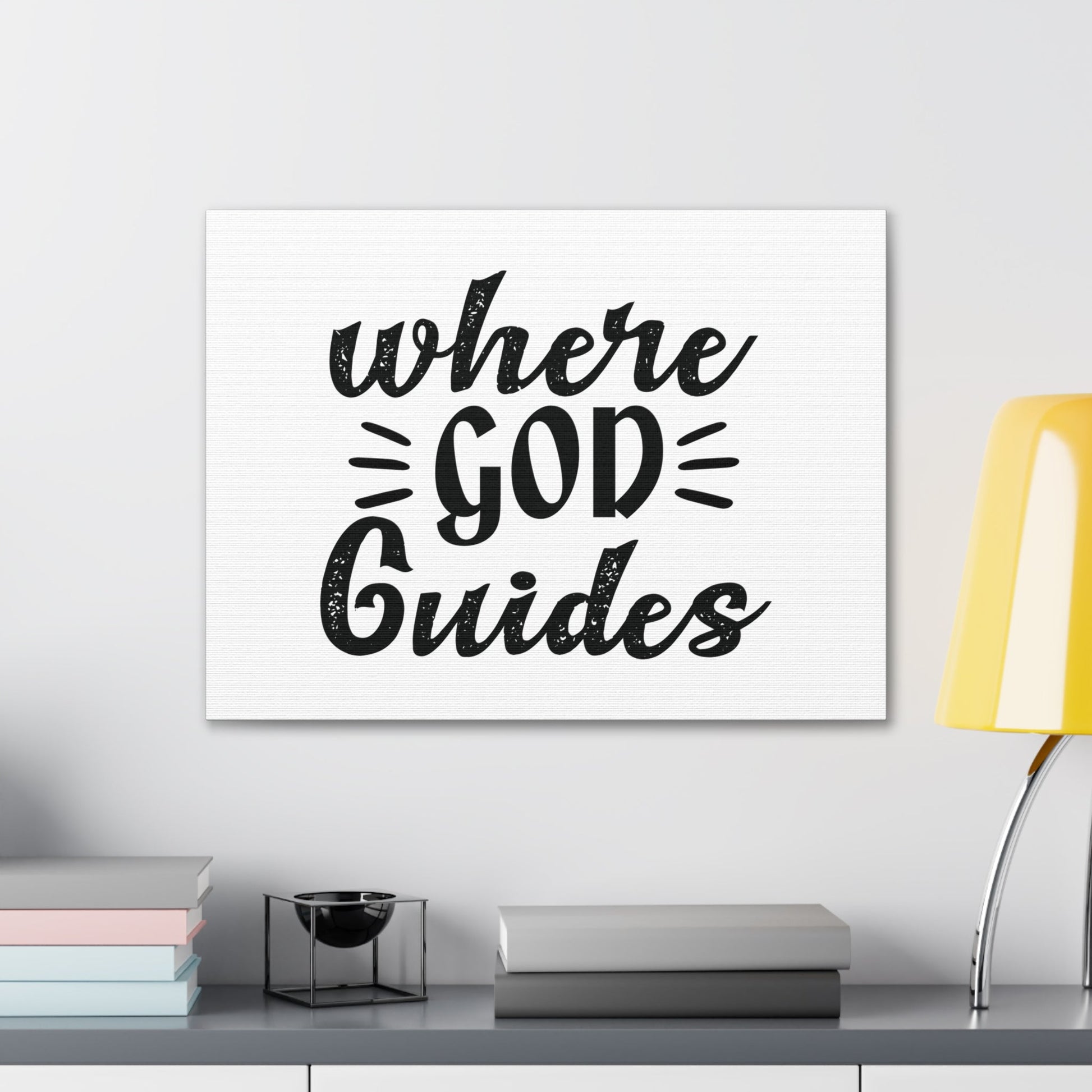 Where God Guides 1 Corinthians 12:28 Christian Wall Art Bible Verse Print Ready to Hang Unframed-Express Your Love Gifts