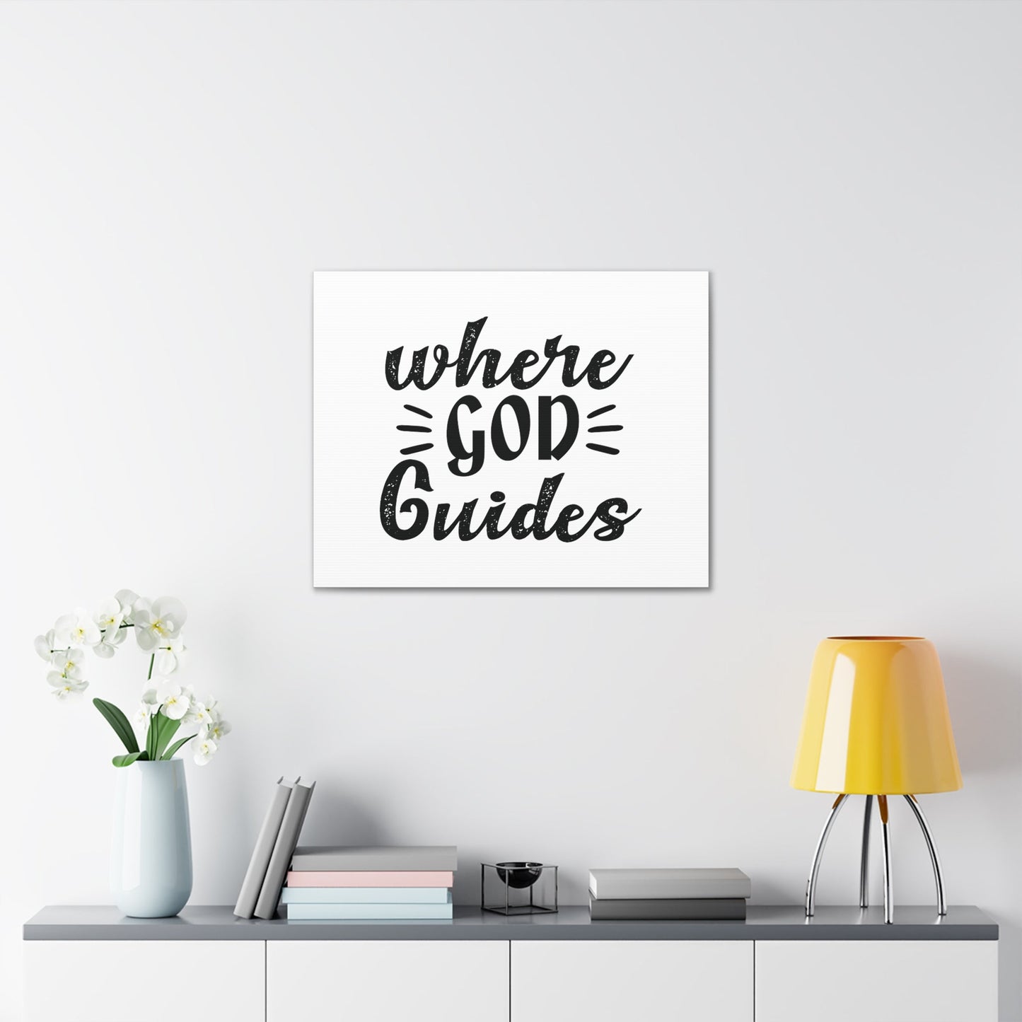 Where God Guides 1 Corinthians 12:28 Christian Wall Art Bible Verse Print Ready to Hang Unframed-Express Your Love Gifts