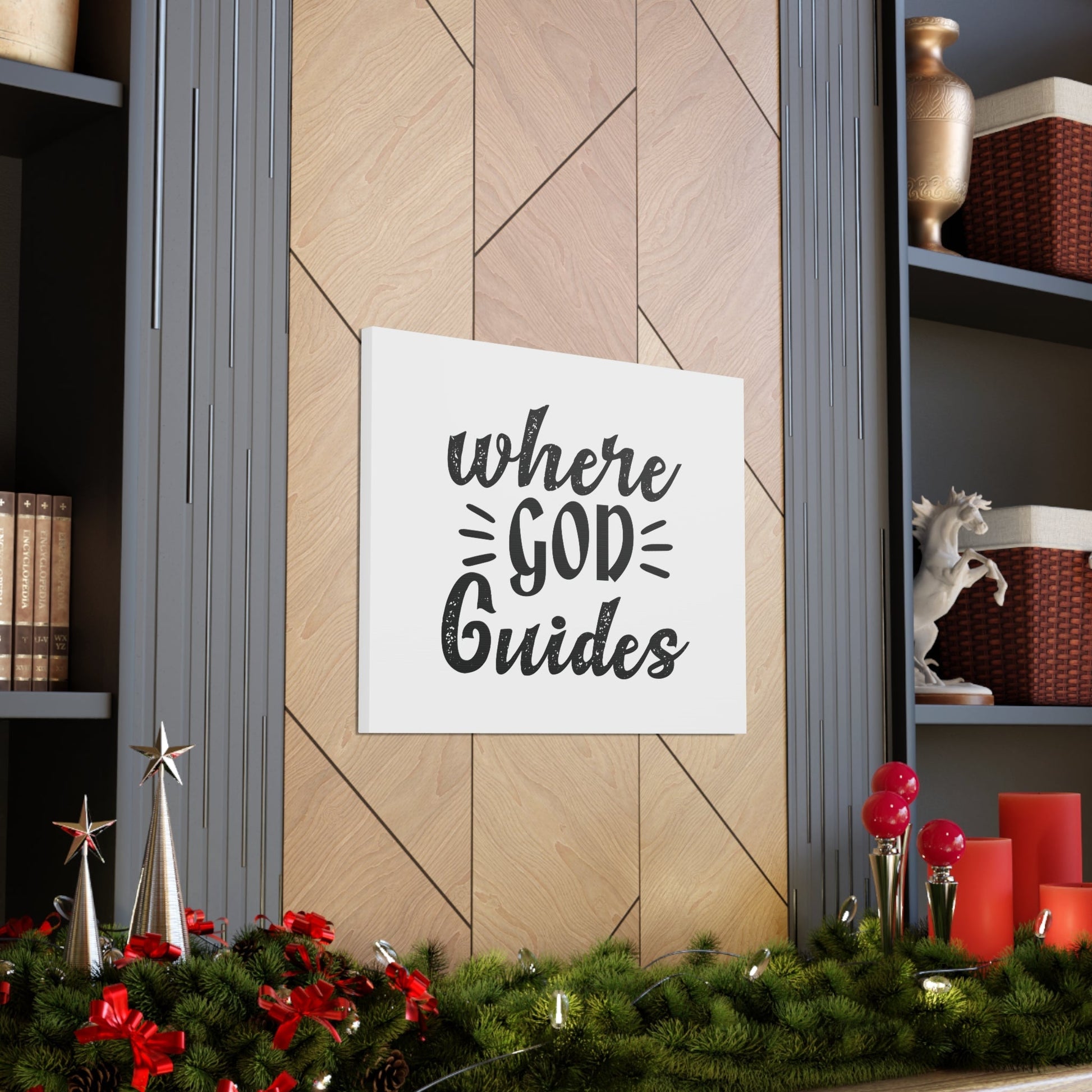 Where God Guides 1 Corinthians 12:28 Christian Wall Art Bible Verse Print Ready to Hang Unframed-Express Your Love Gifts