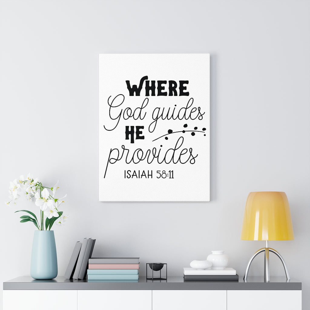 Scripture Walls Where God Guides Christian Wall Art Print Ready to Hang Unframed-Express Your Love Gifts