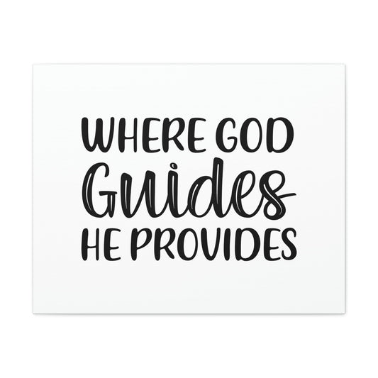 Where God Guides, He Provides 1 Corinthians 10:13 Christian Wall Art Bible Verse Print Ready to Hang Unframed-Express Your Love Gifts