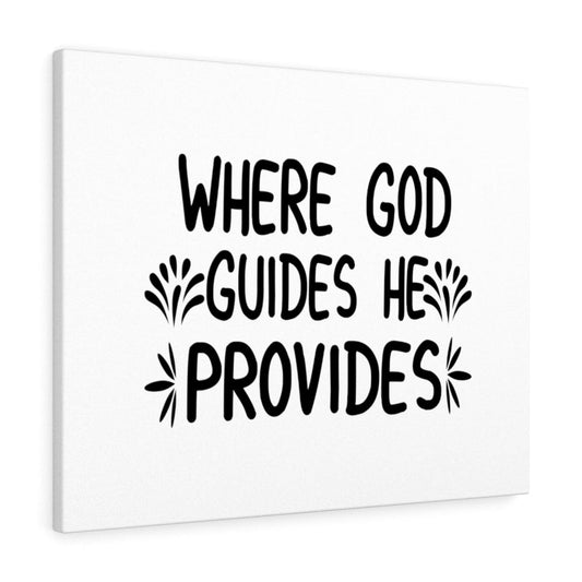 Where God Guides He Provides Bible Verse Canvas Christian Wall Art Ready to Hang Unframed-Express Your Love Gifts