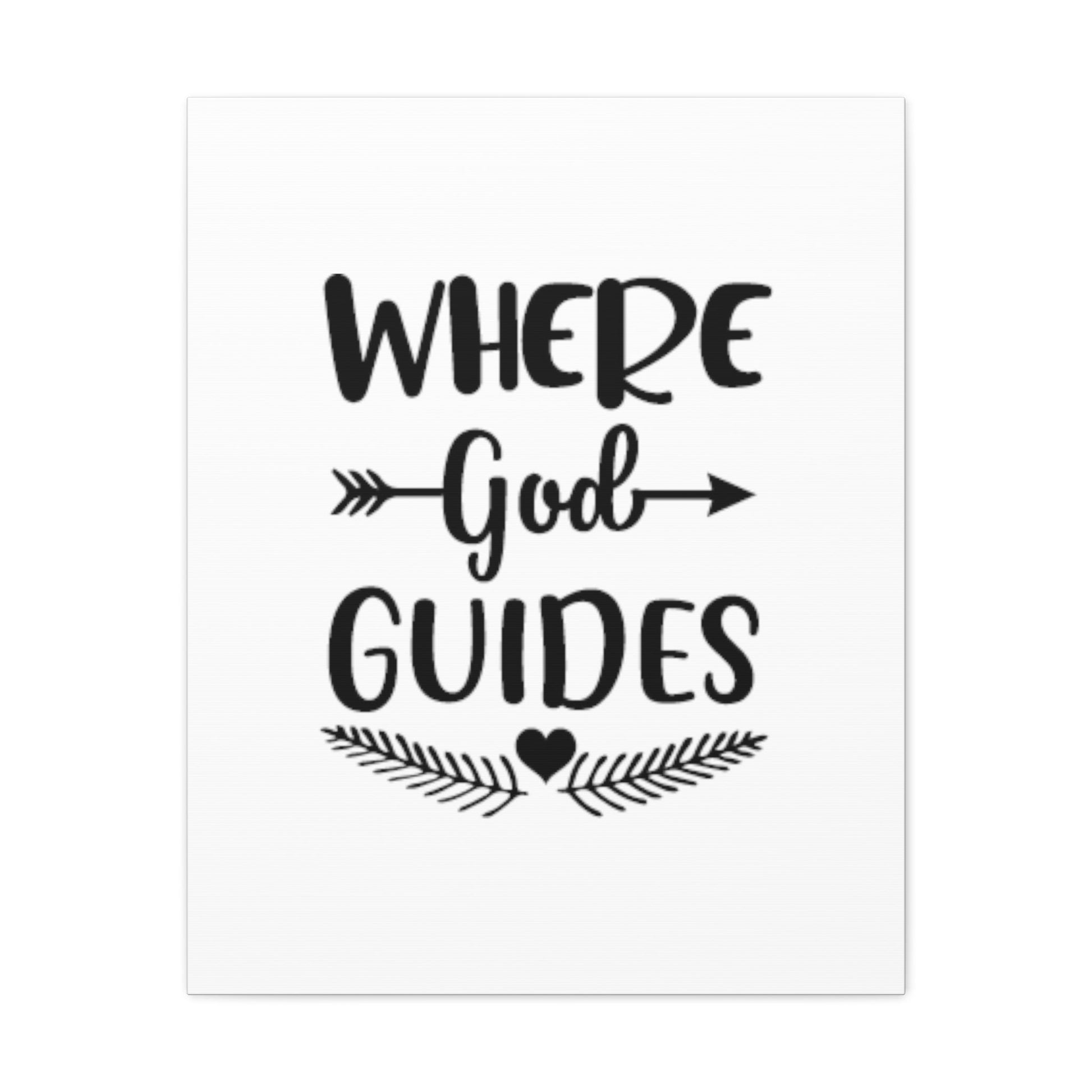 Where God Guides Isaiah 58:11 Christian Wall Art Bible Verse Print Ready to Hang Unframed-Express Your Love Gifts