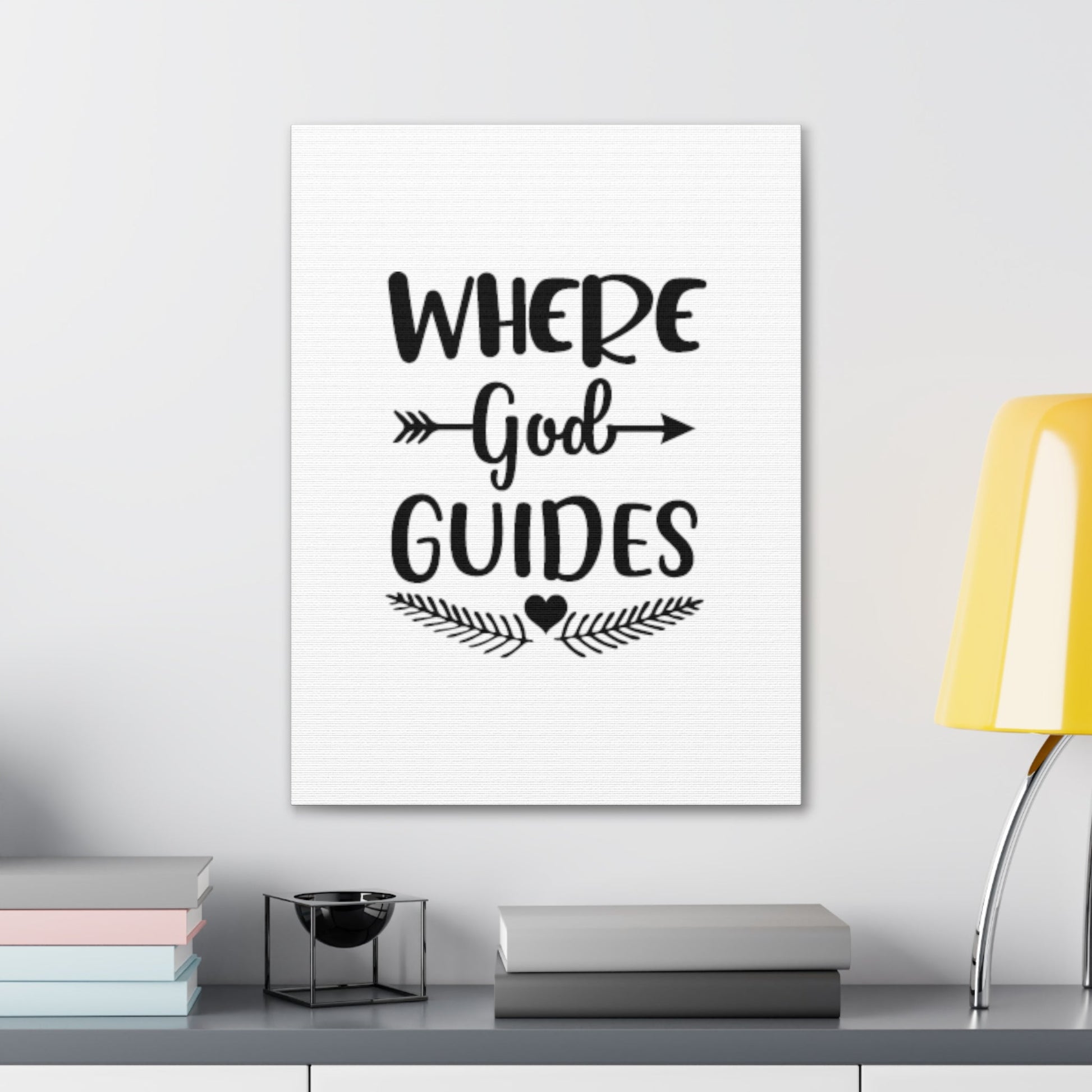 Where God Guides Isaiah 58:11 Christian Wall Art Bible Verse Print Ready to Hang Unframed-Express Your Love Gifts
