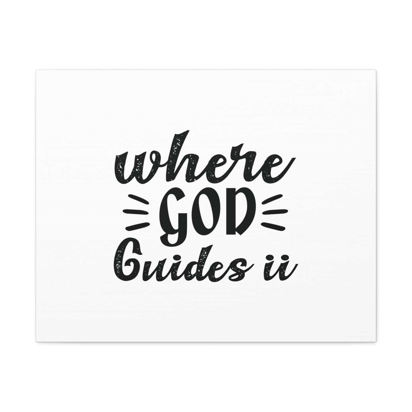 Where God Guides It Psalm 119:105 Christian Wall Art Bible Verse Print Ready to Hang Unframed-Express Your Love Gifts
