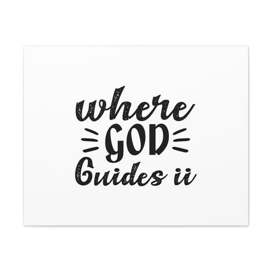 Where God Guides It Psalm 119:105 Christian Wall Art Bible Verse Print Ready to Hang Unframed-Express Your Love Gifts