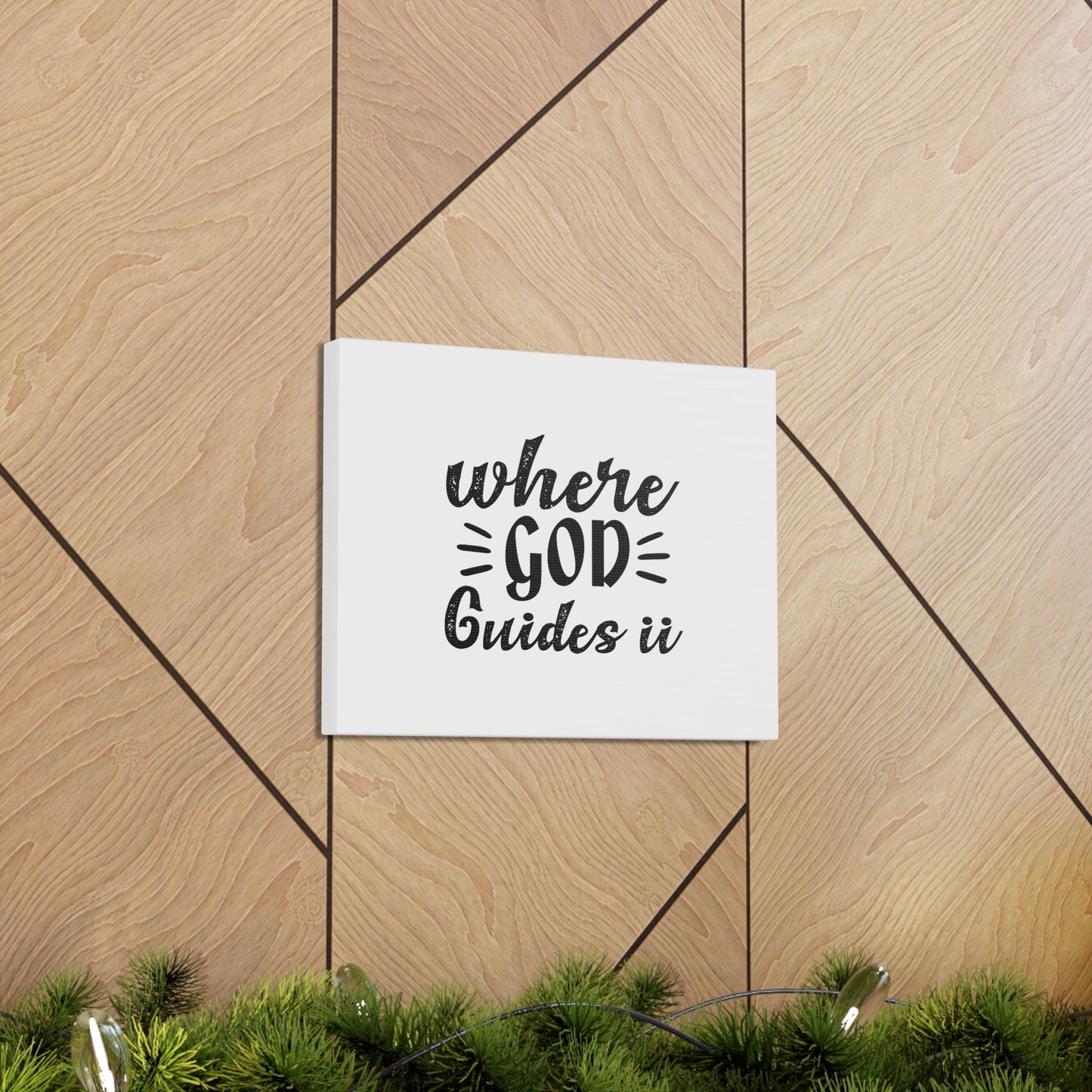 Where God Guides It Psalm 119:105 Christian Wall Art Bible Verse Print Ready to Hang Unframed-Express Your Love Gifts
