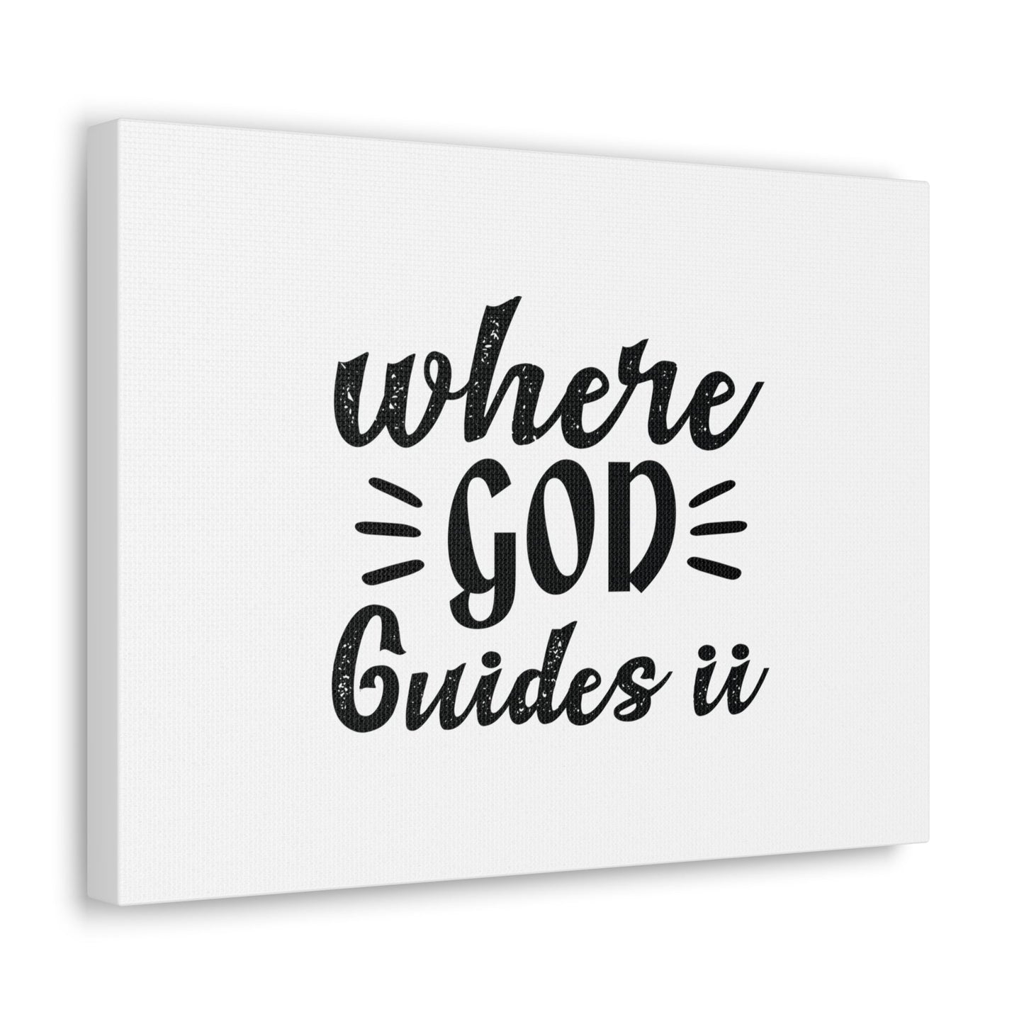 Where God Guides It Psalm 119:105 Christian Wall Art Bible Verse Print Ready to Hang Unframed-Express Your Love Gifts