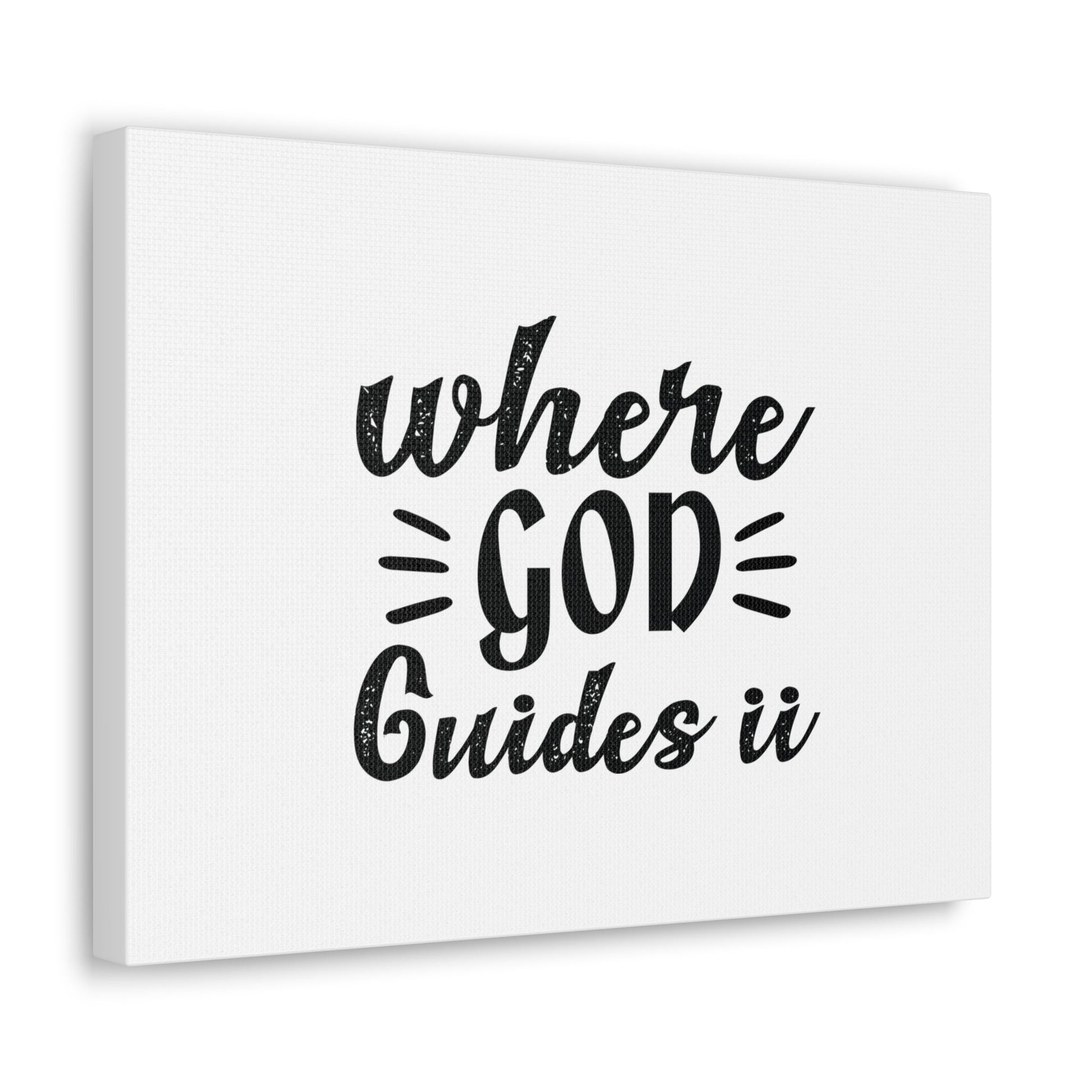 Where God Guides It Psalm 119:105 Christian Wall Art Bible Verse Print Ready to Hang Unframed-Express Your Love Gifts