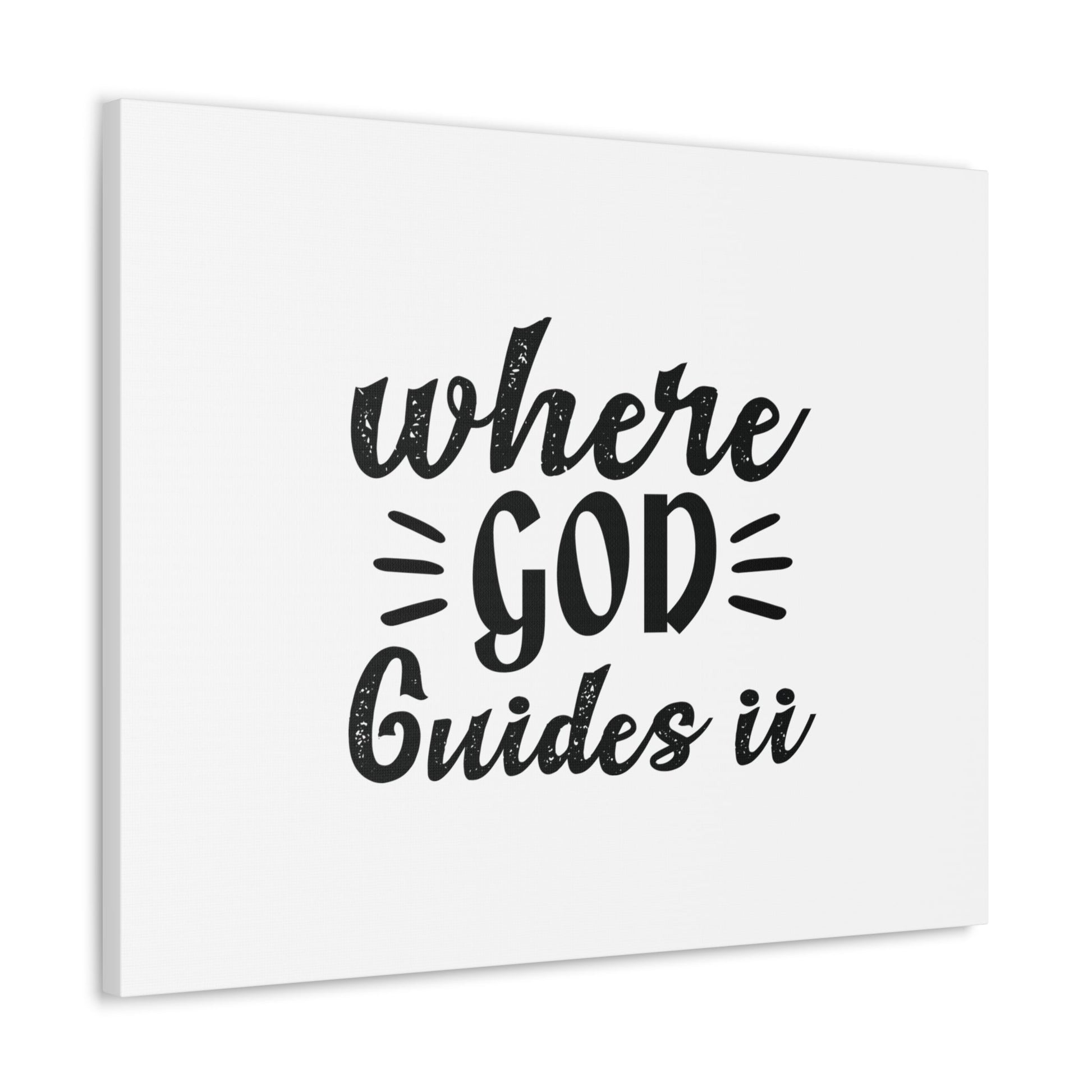 Where God Guides It Psalm 119:105 Christian Wall Art Bible Verse Print Ready to Hang Unframed-Express Your Love Gifts