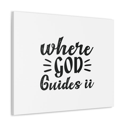 Where God Guides It Psalm 119:105 Christian Wall Art Bible Verse Print Ready to Hang Unframed-Express Your Love Gifts