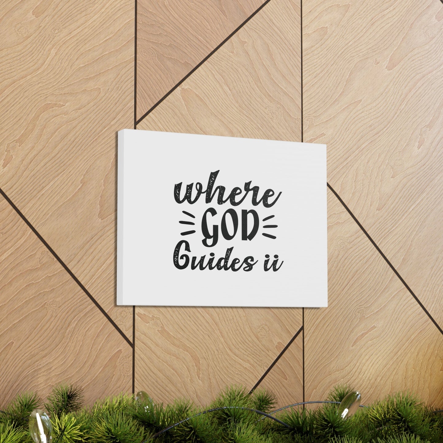 Where God Guides It Psalm 119:105 Christian Wall Art Bible Verse Print Ready to Hang Unframed-Express Your Love Gifts
