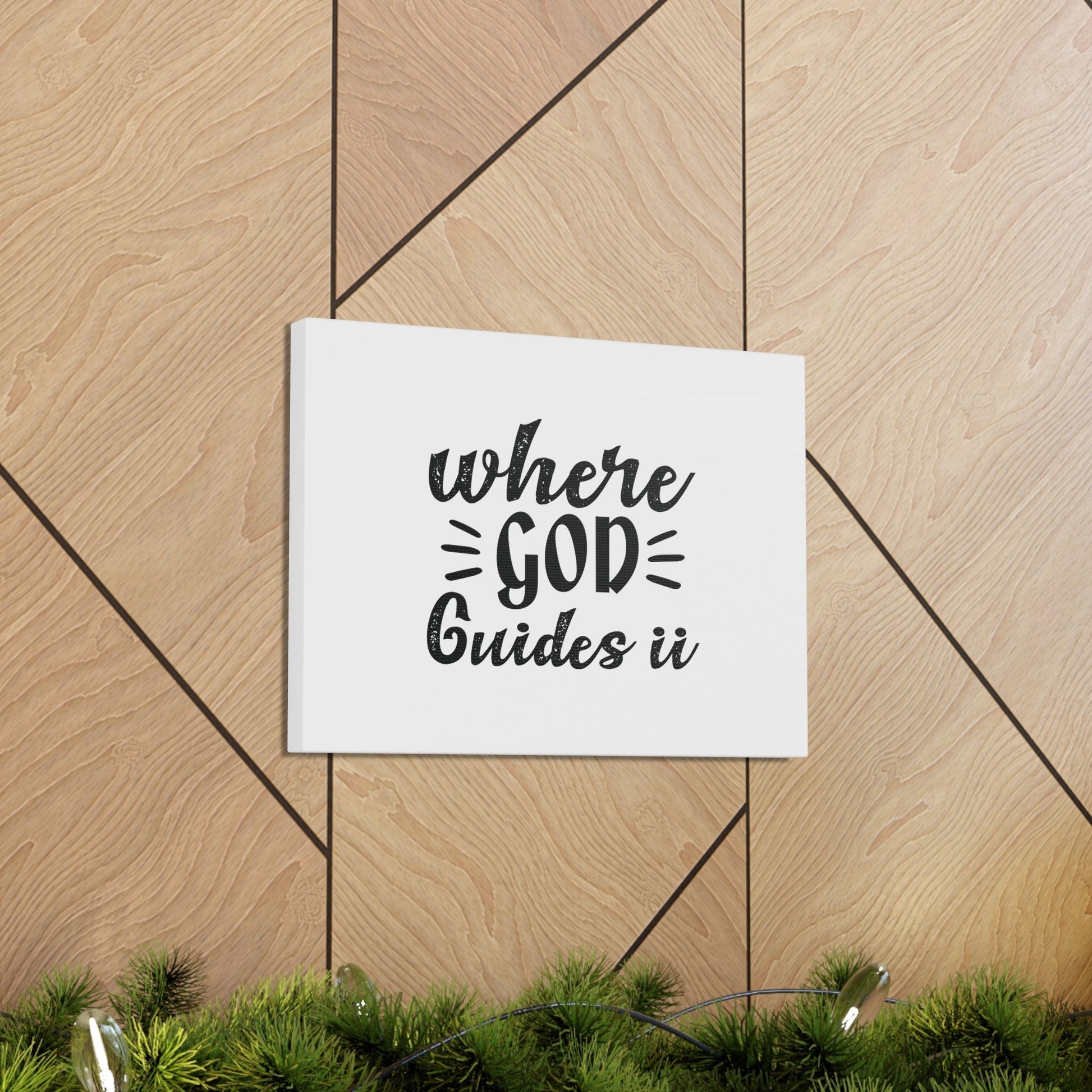 Where God Guides It Psalm 119:105 Christian Wall Art Bible Verse Print Ready to Hang Unframed-Express Your Love Gifts
