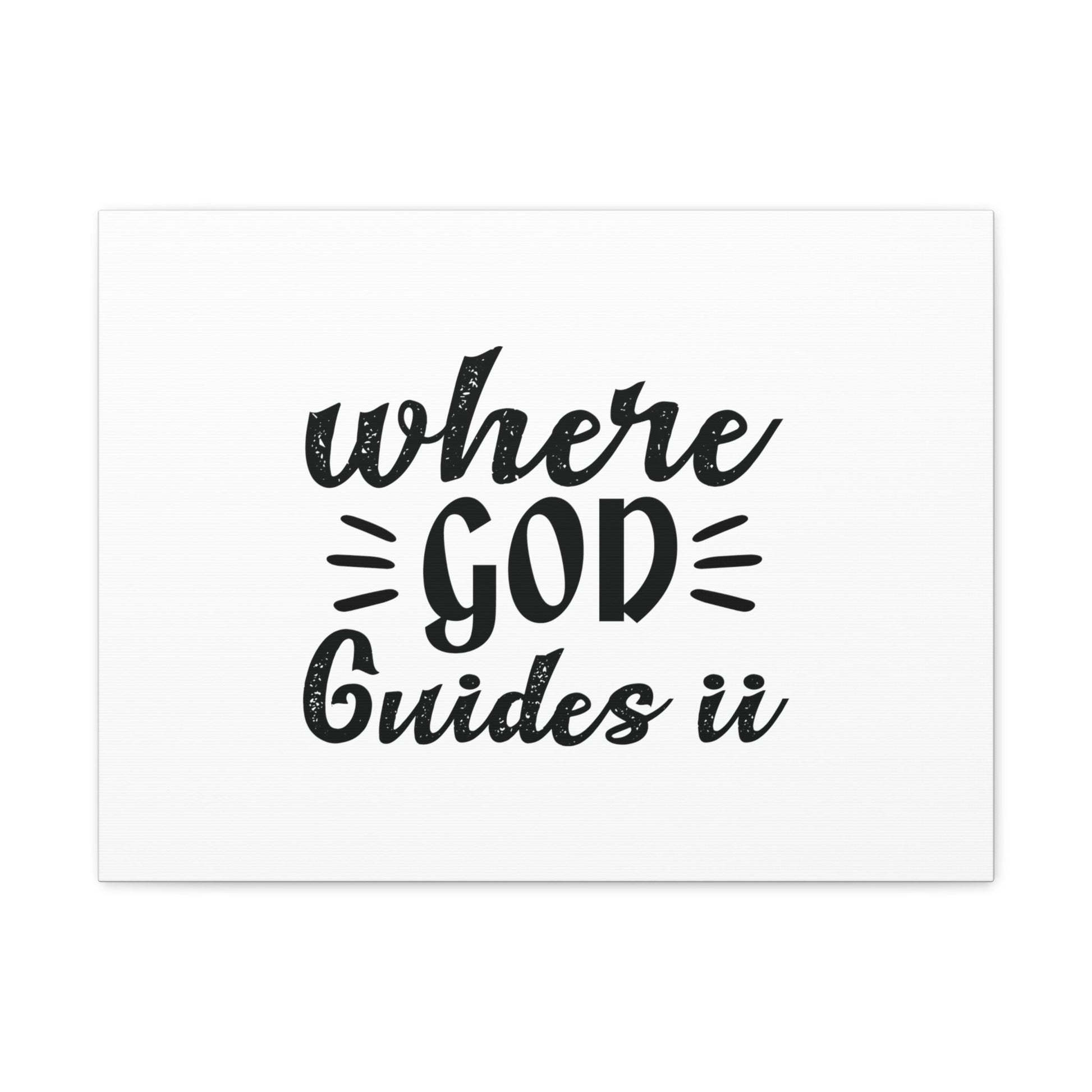 Where God Guides It Psalm 119:105 Christian Wall Art Bible Verse Print Ready to Hang Unframed-Express Your Love Gifts