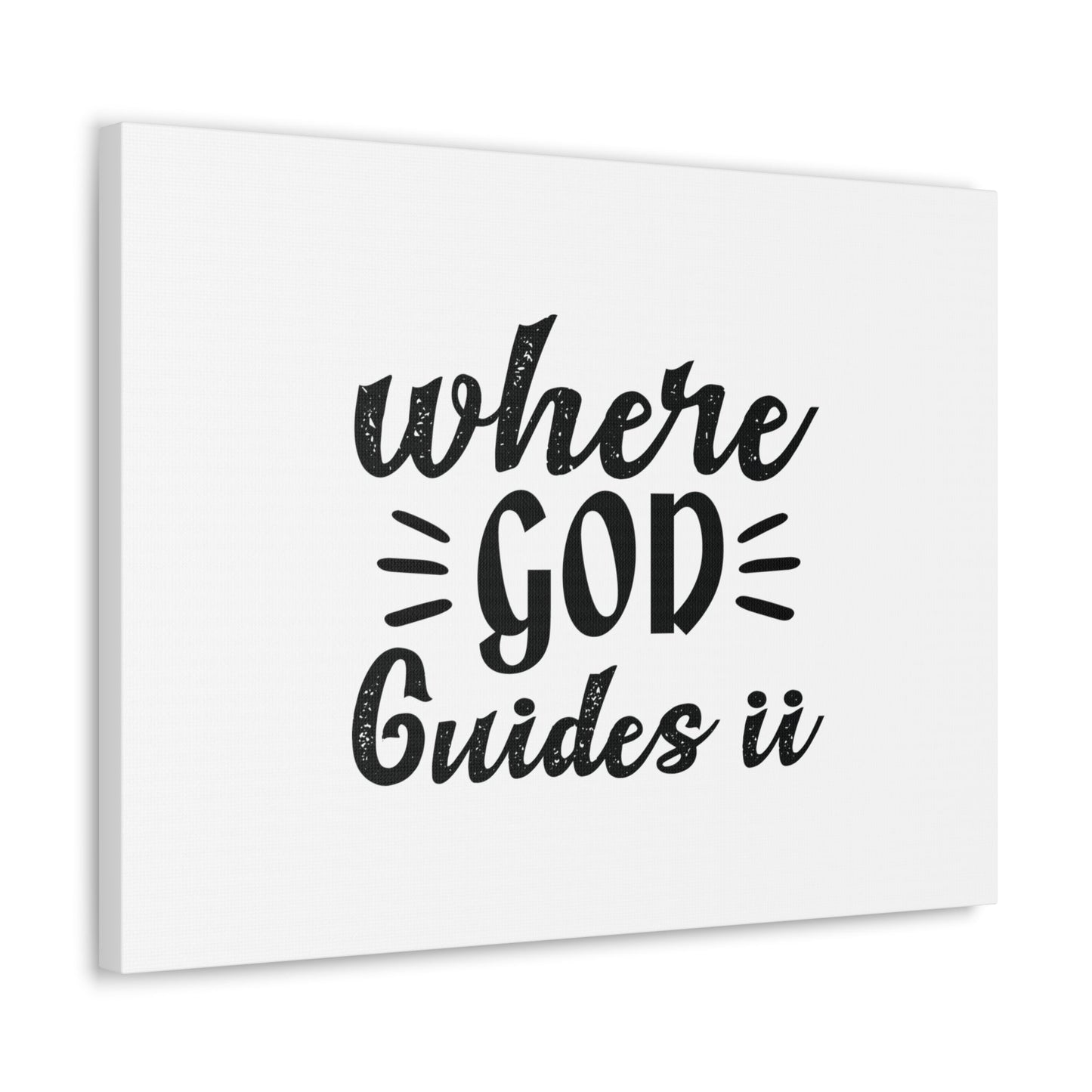 Where God Guides It Psalm 119:105 Christian Wall Art Bible Verse Print Ready to Hang Unframed-Express Your Love Gifts