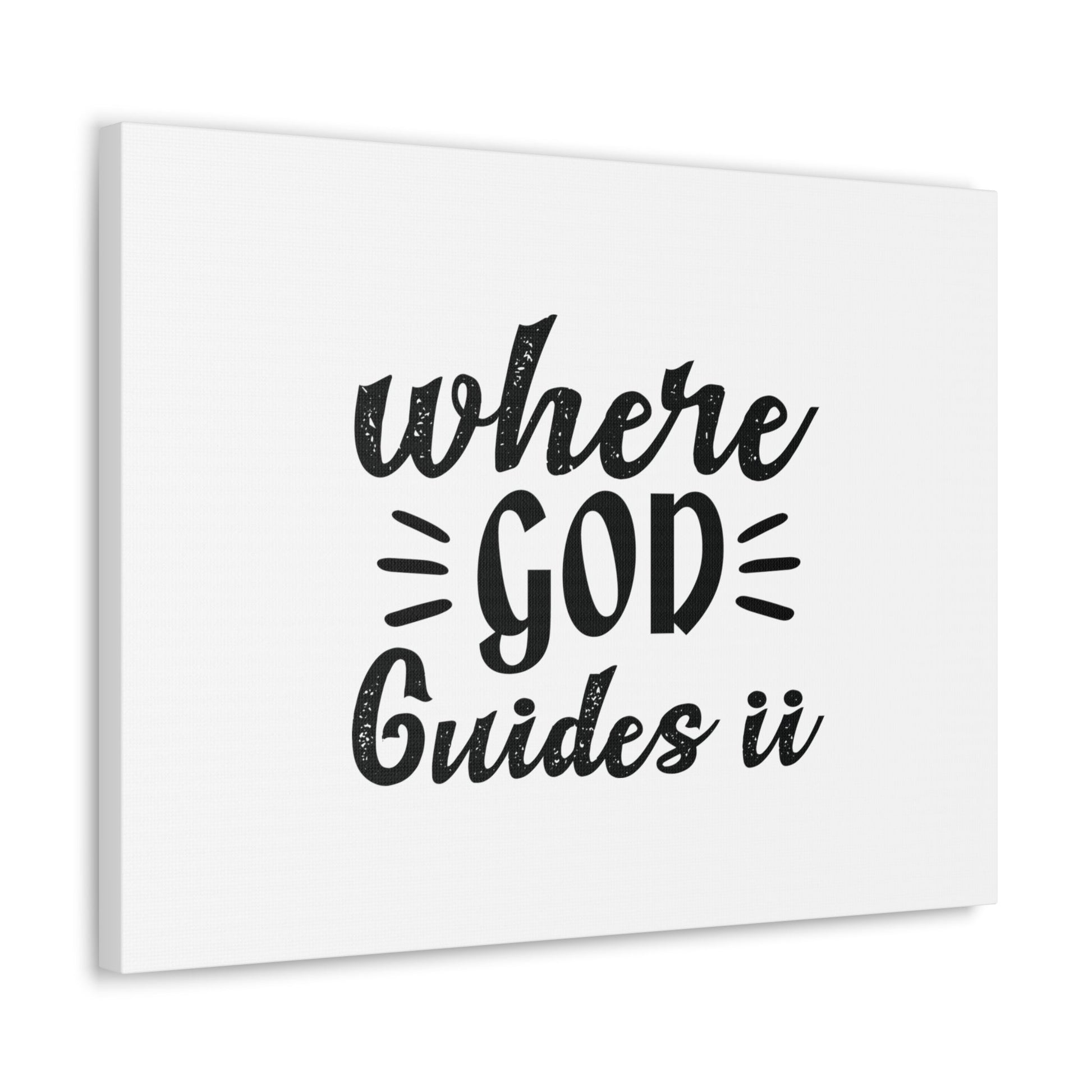 Where God Guides It Psalm 119:105 Christian Wall Art Bible Verse Print Ready to Hang Unframed-Express Your Love Gifts