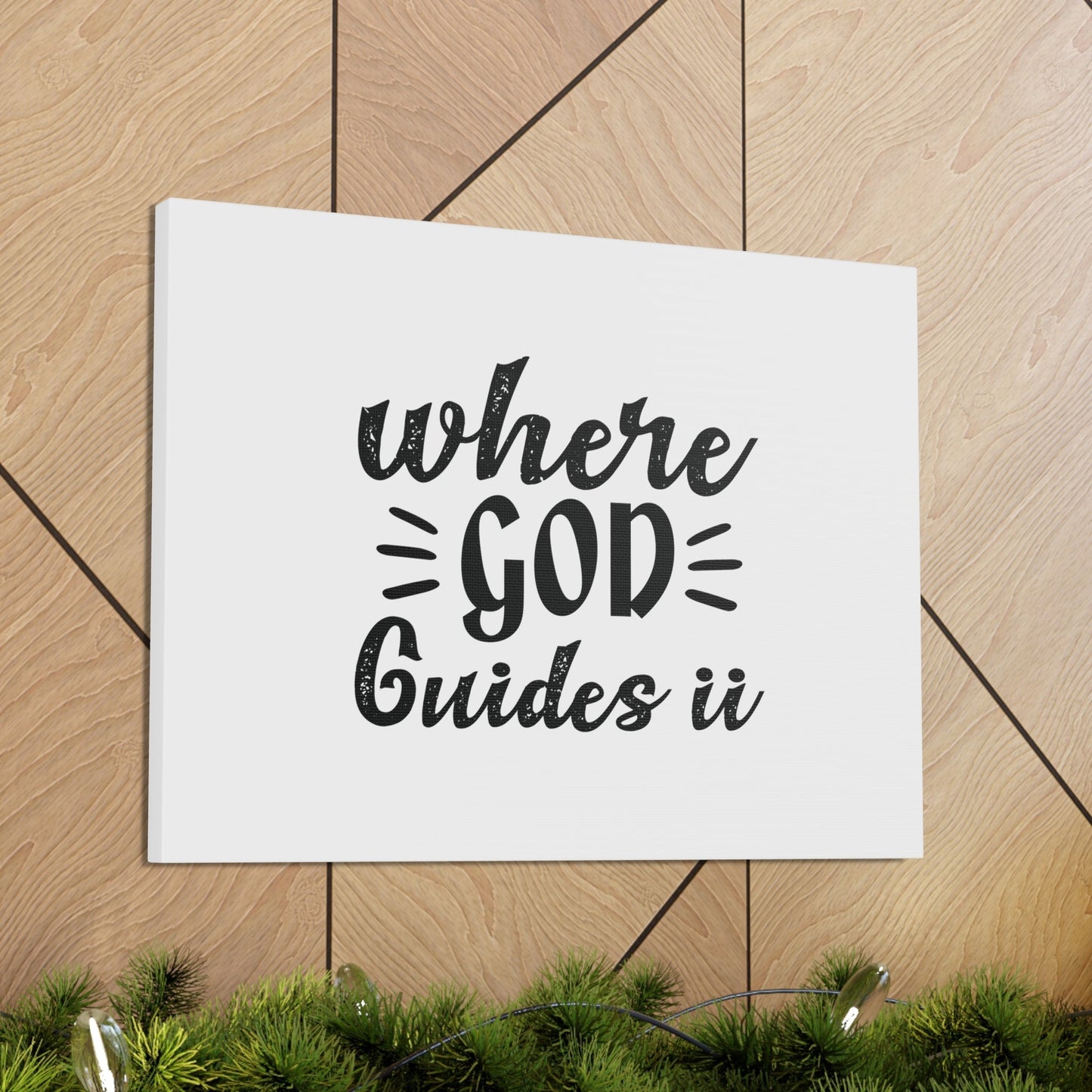 Where God Guides It Psalm 119:105 Christian Wall Art Bible Verse Print Ready to Hang Unframed-Express Your Love Gifts