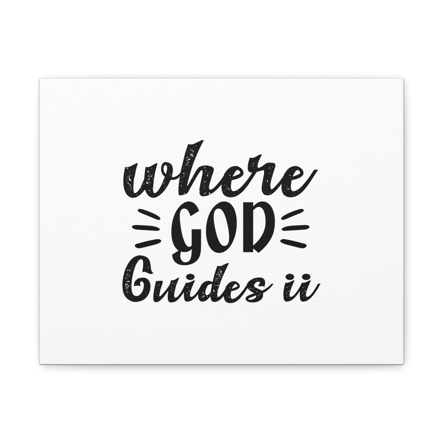Where God Guides It Psalm 119:105 Christian Wall Art Bible Verse Print Ready to Hang Unframed-Express Your Love Gifts