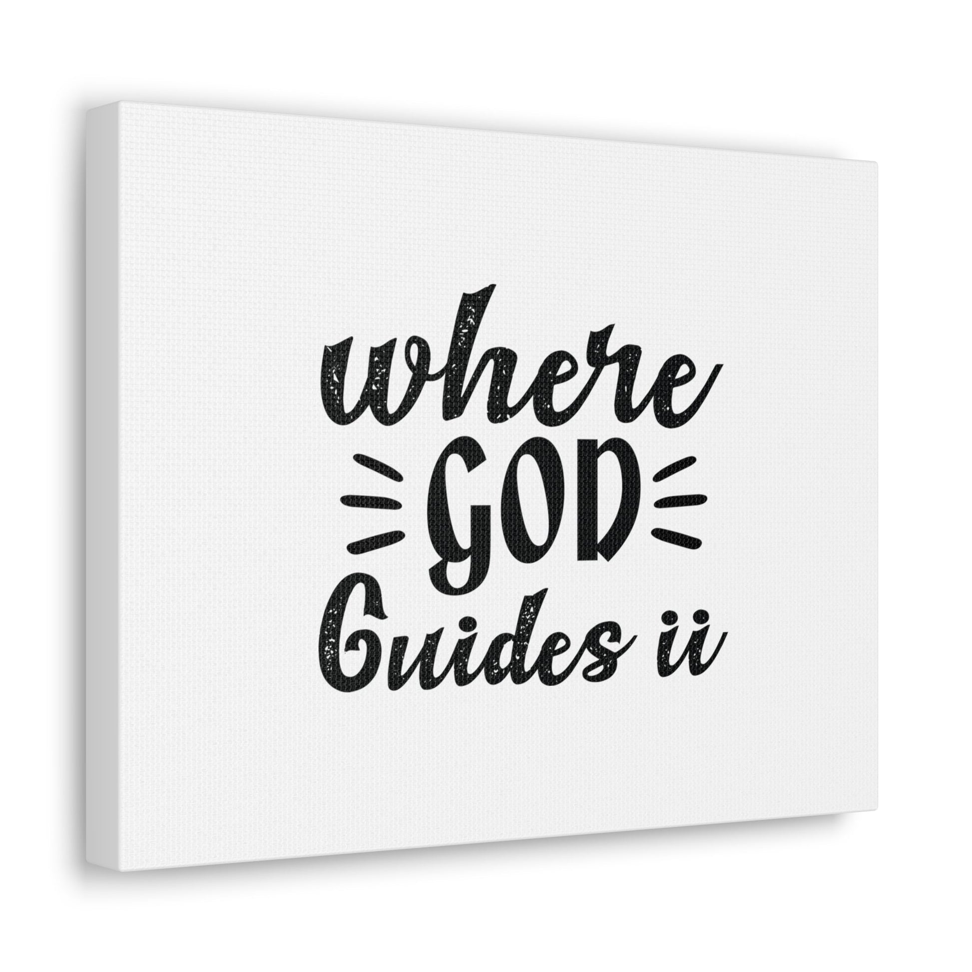 Where God Guides It Psalm 119:105 Christian Wall Art Bible Verse Print Ready to Hang Unframed-Express Your Love Gifts
