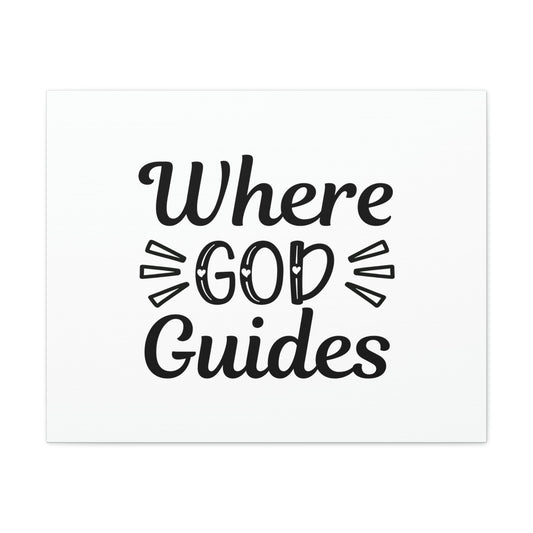 Where God Guides John 16:13 Christian Wall Art Bible Verse Print Ready to Hang Unframed-Express Your Love Gifts