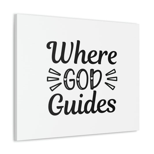 Where God Guides John 16:13 Christian Wall Art Bible Verse Print Ready to Hang Unframed-Express Your Love Gifts