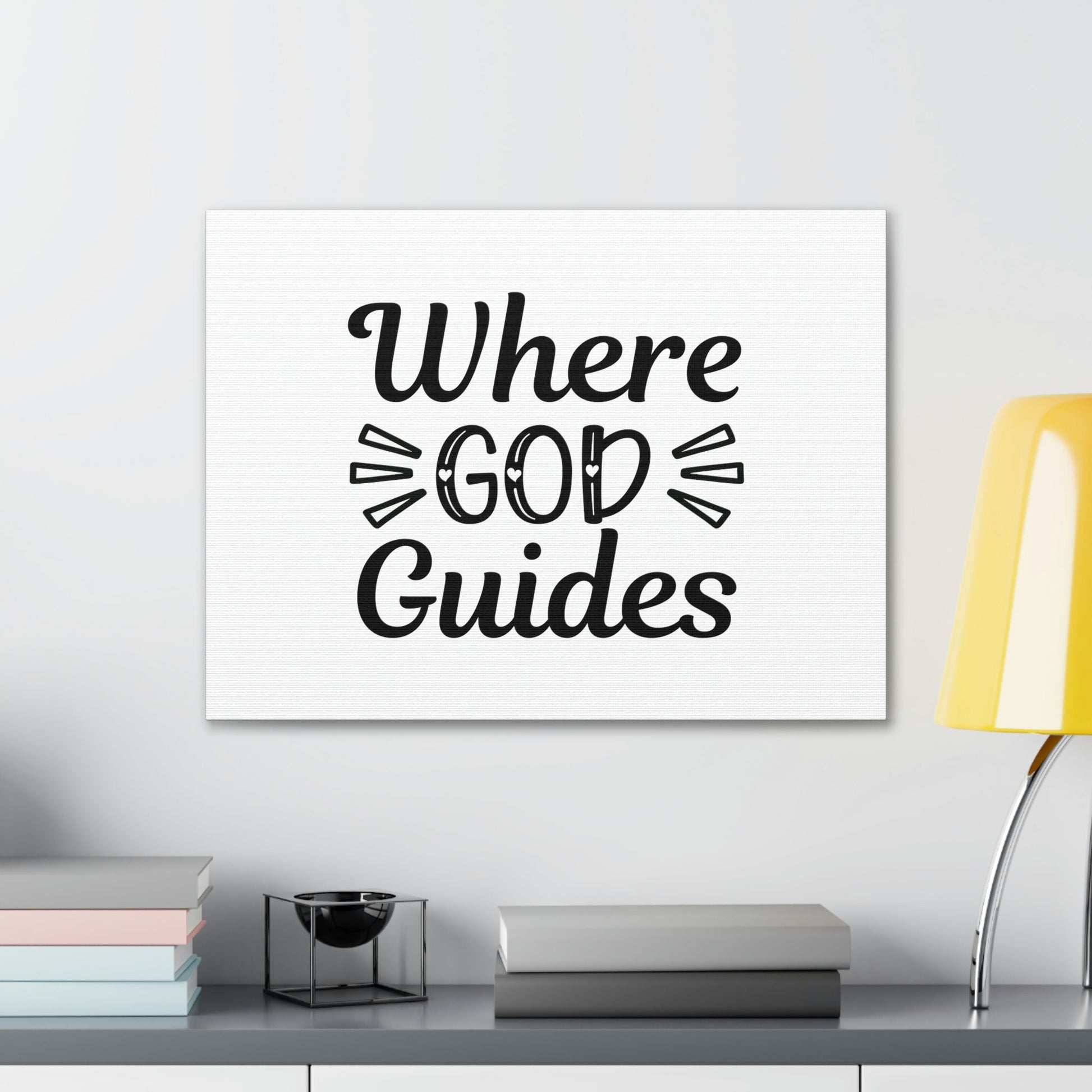 Where God Guides John 16:13 Christian Wall Art Bible Verse Print Ready to Hang Unframed-Express Your Love Gifts