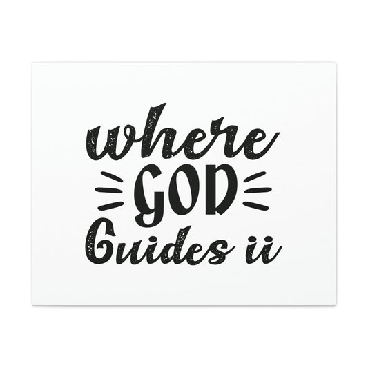 Where God Guides U Psalm 119:105 Christian Wall Art Bible Verse Print Ready to Hang Unframed-Express Your Love Gifts