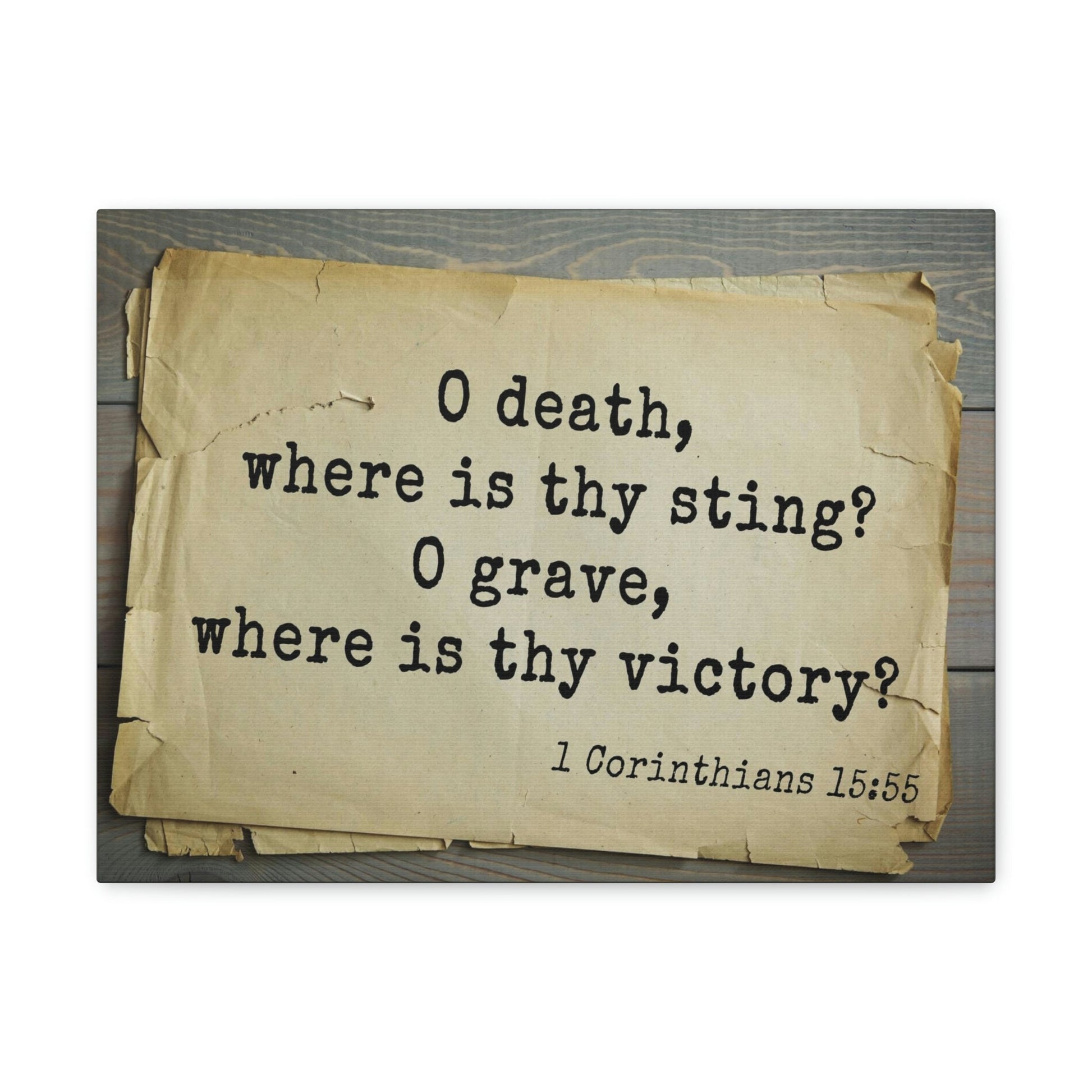 Scripture Walls Where Is Thy Victory 1 Corinthians 15:55 Bible Verse Canvas Christian Wall Art Bible Verse Print Ready To Hang Unframed-Express Your Love Gifts