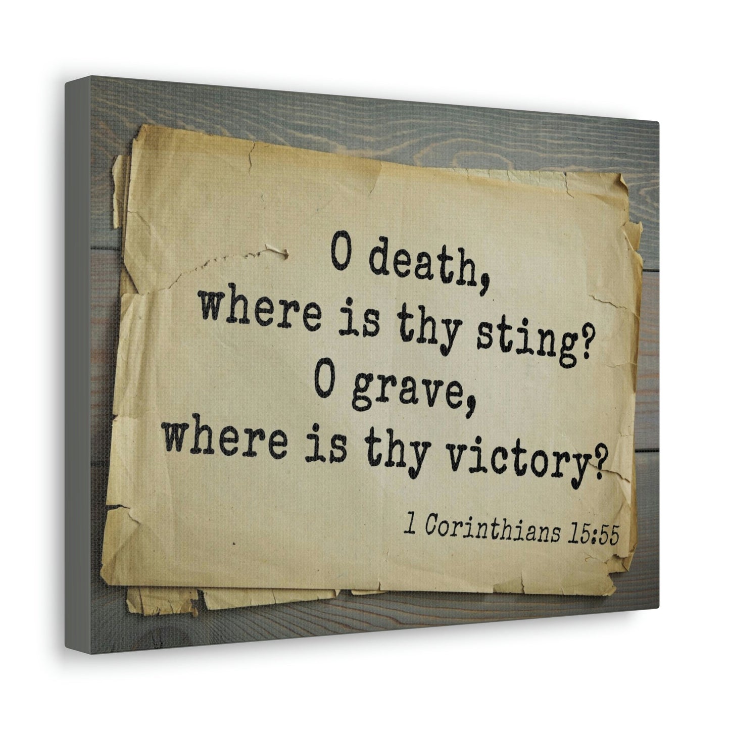 Scripture Walls Where Is Thy Victory 1 Corinthians 15:55 Bible Verse Canvas Christian Wall Art Bible Verse Print Ready To Hang Unframed-Express Your Love Gifts