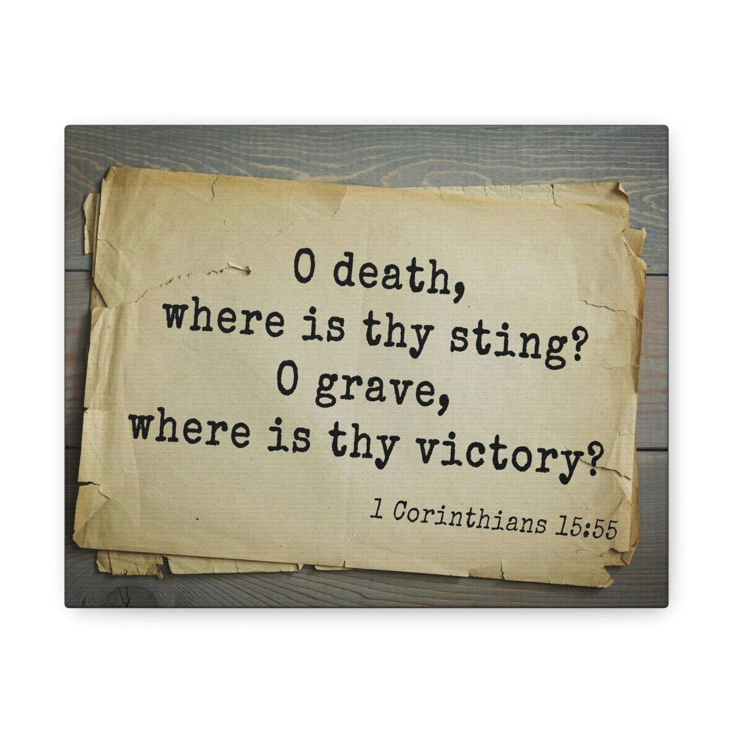 Scripture Walls Where Is Thy Victory 1 Corinthians 15:55 Bible Verse Canvas Christian Wall Art Bible Verse Print Ready To Hang Unframed-Express Your Love Gifts
