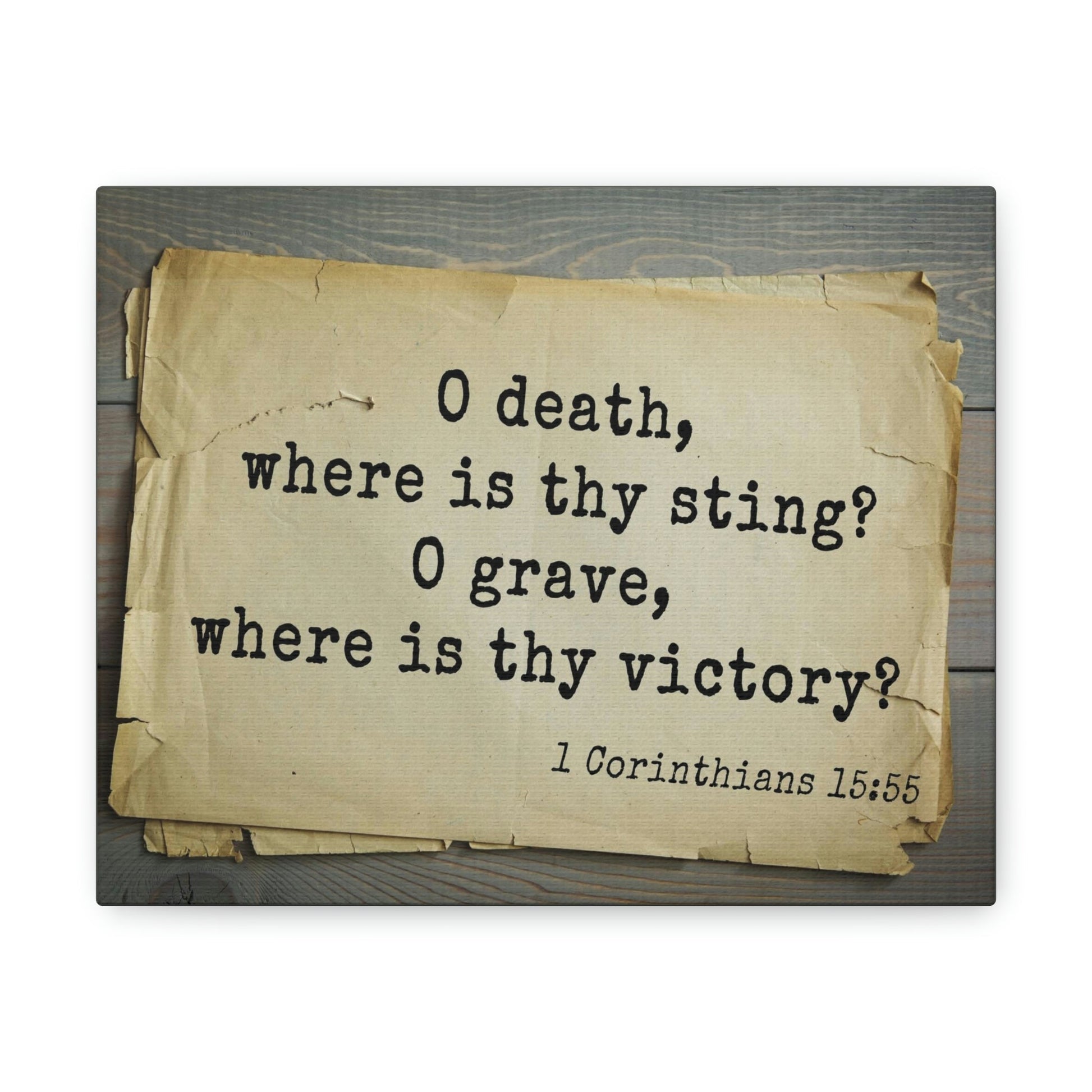Scripture Walls Where Is Thy Victory 1 Corinthians 15:55 Bible Verse Canvas Christian Wall Art Bible Verse Print Ready To Hang Unframed-Express Your Love Gifts