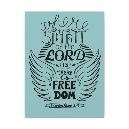 Where The Spirit Of The Lord 2 Corinthians 3:17 Bible Verse Canvas Christian Wall Art Ready To Hang Unframed-Express Your Love Gifts