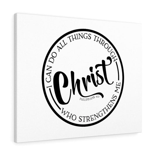 Who Strengthens Me Philippians 4:13 Bible Verse Canvas Christian Wall Art Ready to Hang Unframed-Express Your Love Gifts