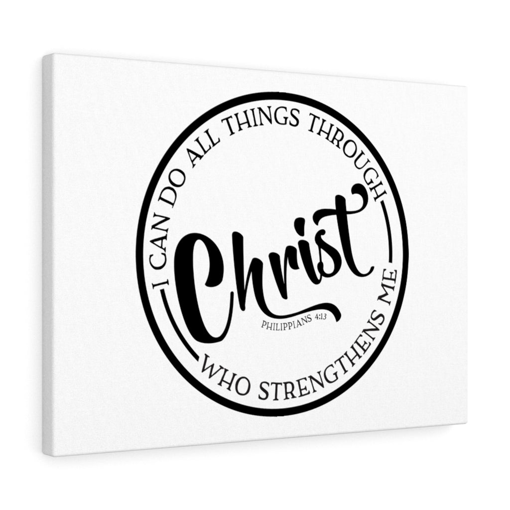 Scripture Walls Who Strengthens Me Philippians 4:13 Bible Verse Canvas Christian Wall Art Ready to Hang Unframed-Express Your Love Gifts