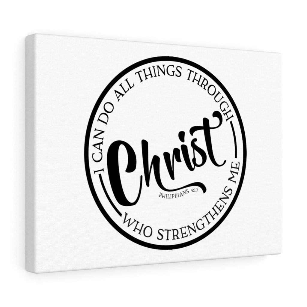 Scripture Walls Who Strengthens Me Philippians 4:13 Bible Verse Canvas Christian Wall Art Ready to Hang Unframed-Express Your Love Gifts