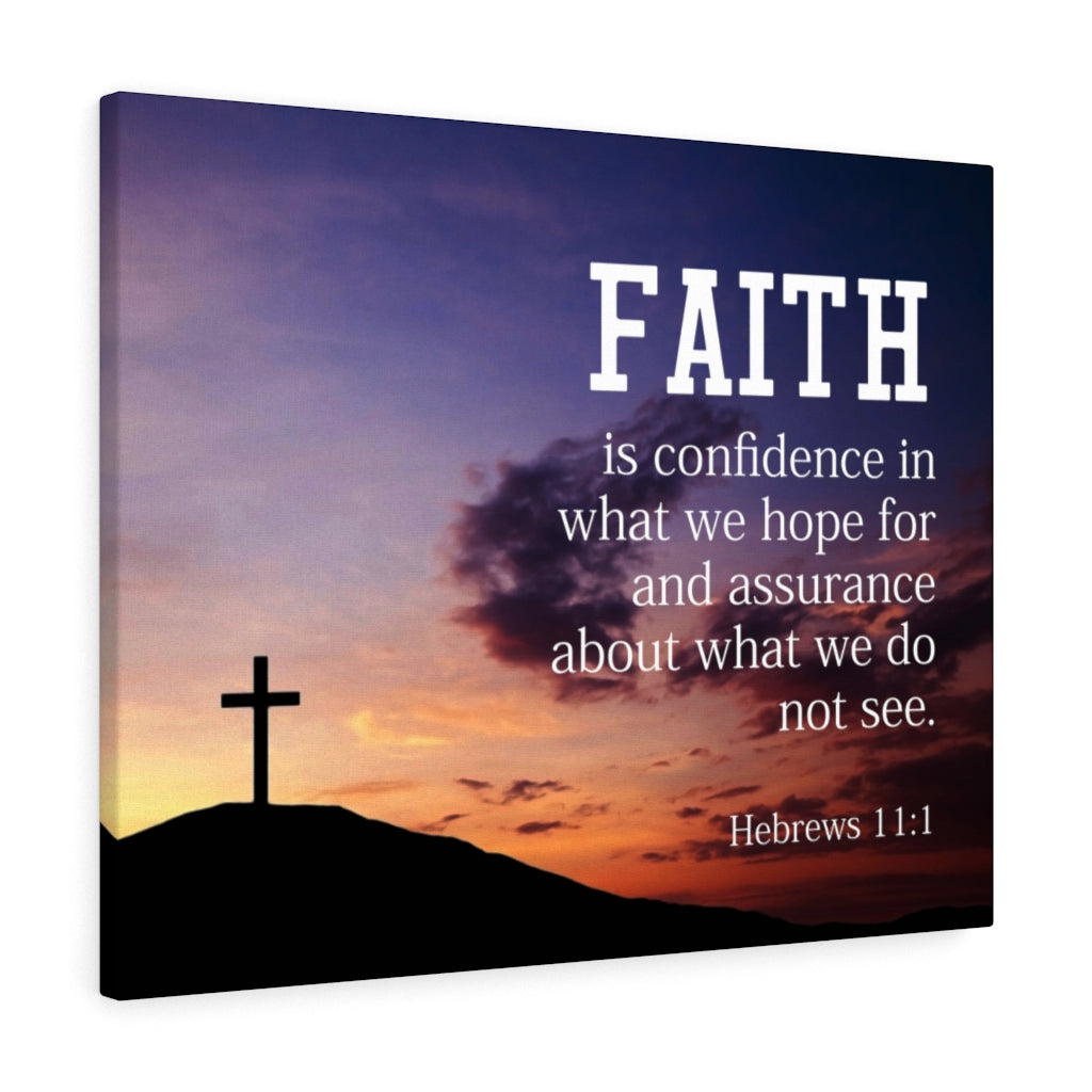 Why I Believe Hebrews 11:1 Bible Verse Canvas Christian Wall Art Ready to Hang Unframed-Express Your Love Gifts