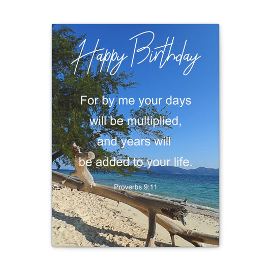 Scripture Walls Will Be Multiplied Proverbs 9:11Bible Verse Canvas Christian Wall Art Bible Verse Print Ready To Hang Unframed-Express Your Love Gifts