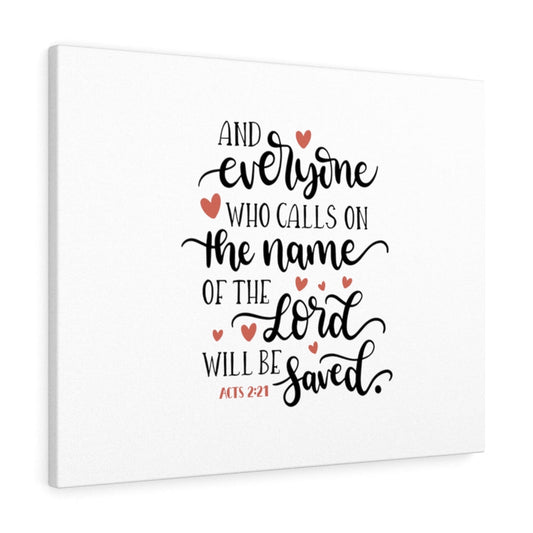 Will Be Saved Acts 2:21 Bible Verse Canvas Christian Wall Art Ready to Hang Unframed-Express Your Love Gifts