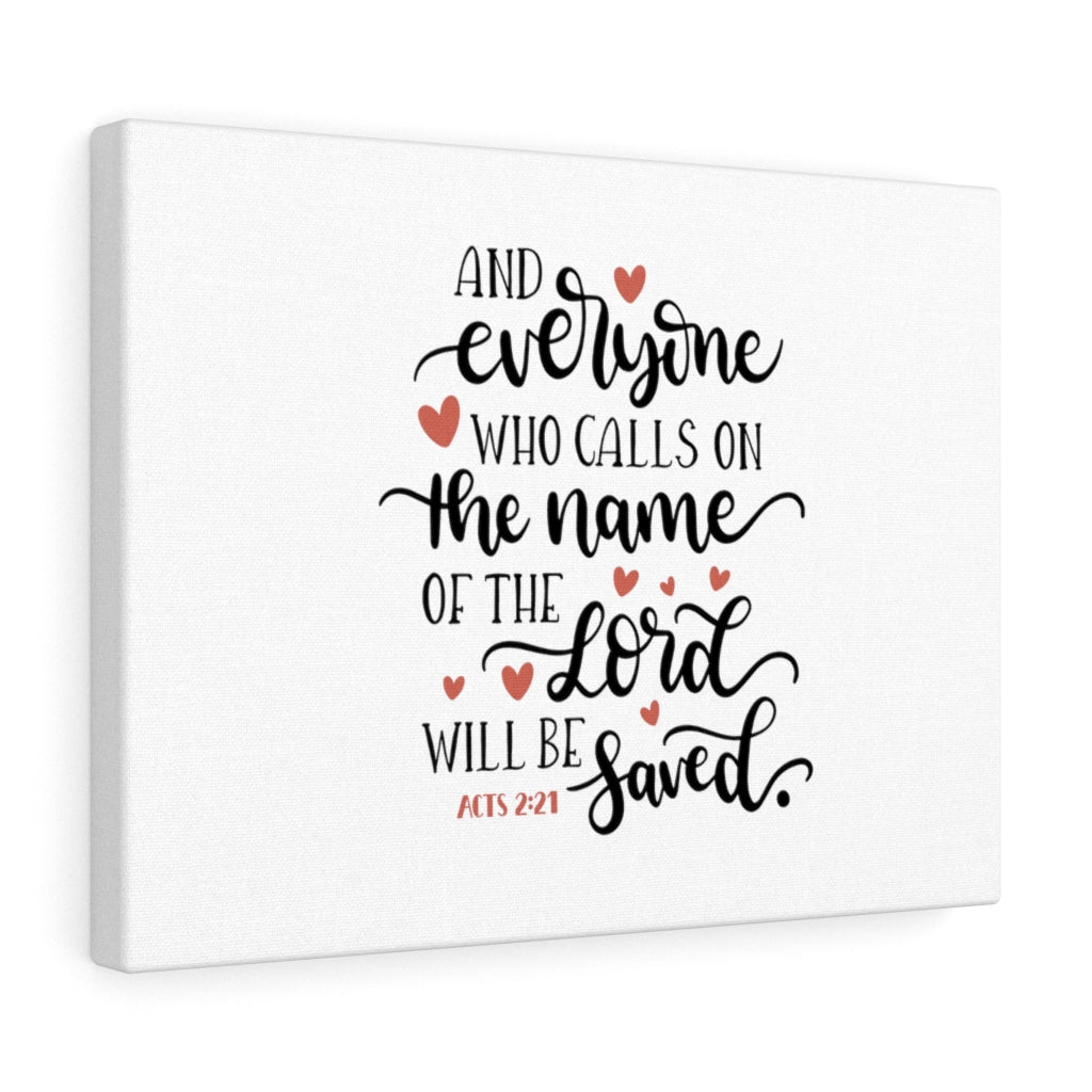 Will Be Saved Acts 2:21 Bible Verse Canvas Christian Wall Art Ready to Hang Unframed-Express Your Love Gifts