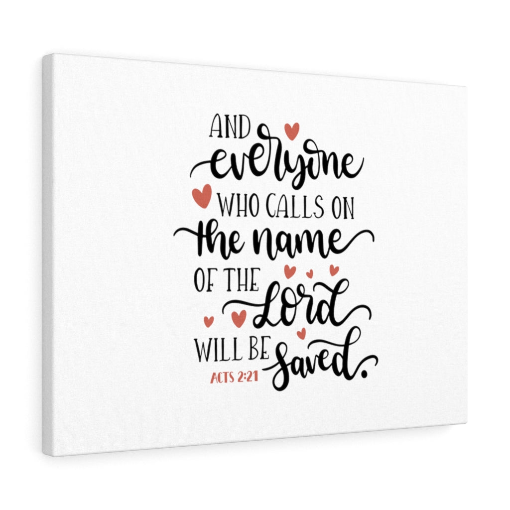 Will Be Saved Acts 2:21 Bible Verse Canvas Christian Wall Art Ready to Hang Unframed-Express Your Love Gifts