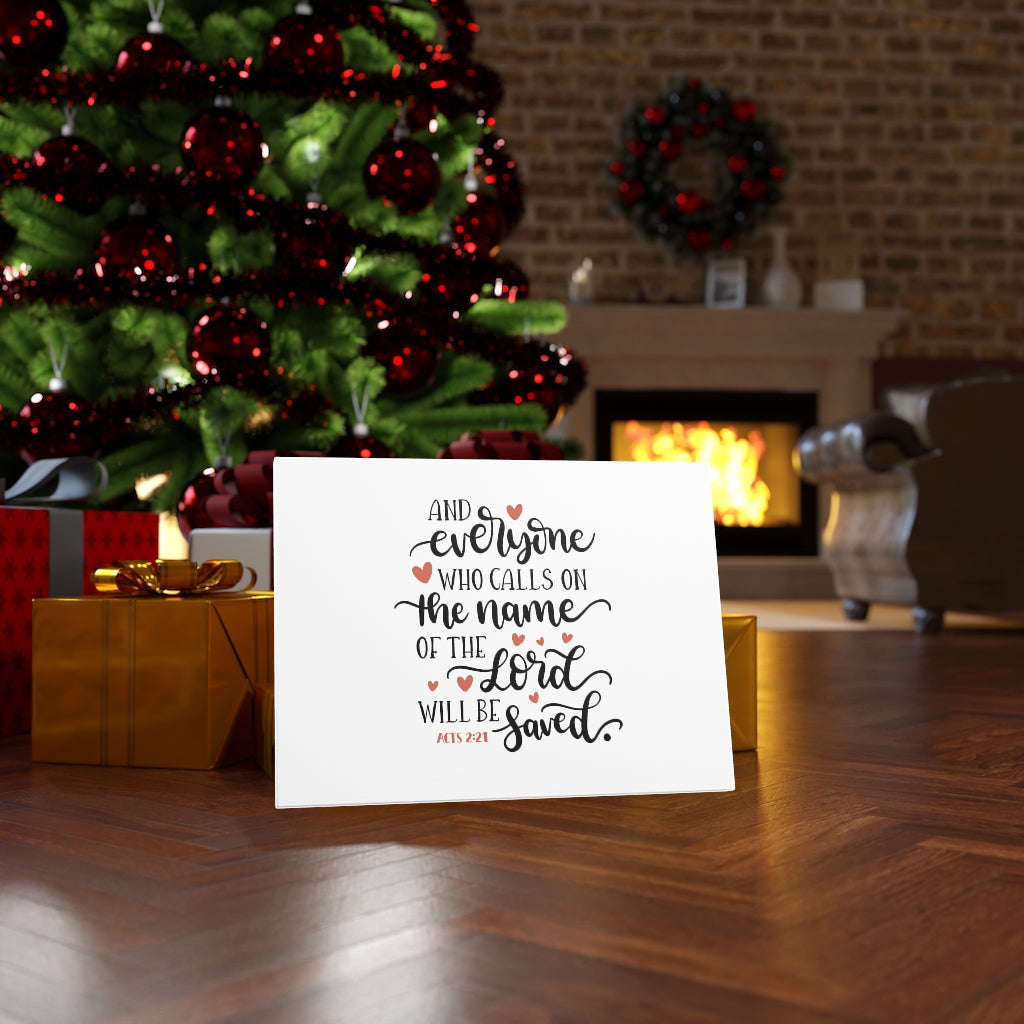 Will Be Saved Acts 2:21 Bible Verse Canvas Christian Wall Art Ready to Hang Unframed-Express Your Love Gifts