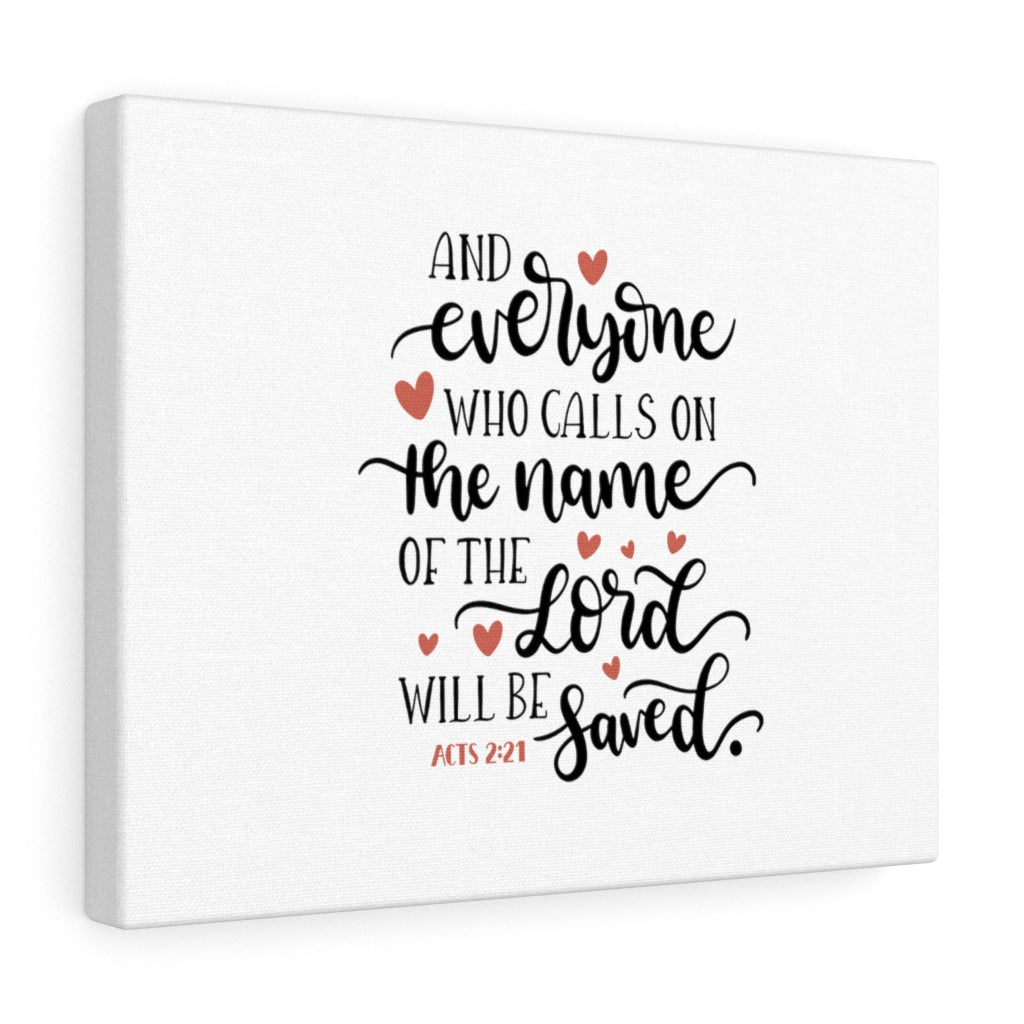Will Be Saved Acts 2:21 Bible Verse Canvas Christian Wall Art Ready to Hang Unframed-Express Your Love Gifts