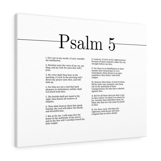 Will Bless The Righteous Psalm 5 Bible Verse Canvas Christian Wall Art Ready to Hang Unframed-Express Your Love Gifts