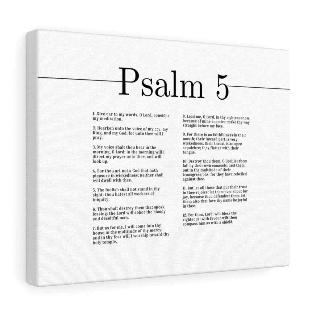 Will Bless The Righteous Psalm 5 Bible Verse Canvas Christian Wall Art Ready to Hang Unframed-Express Your Love Gifts