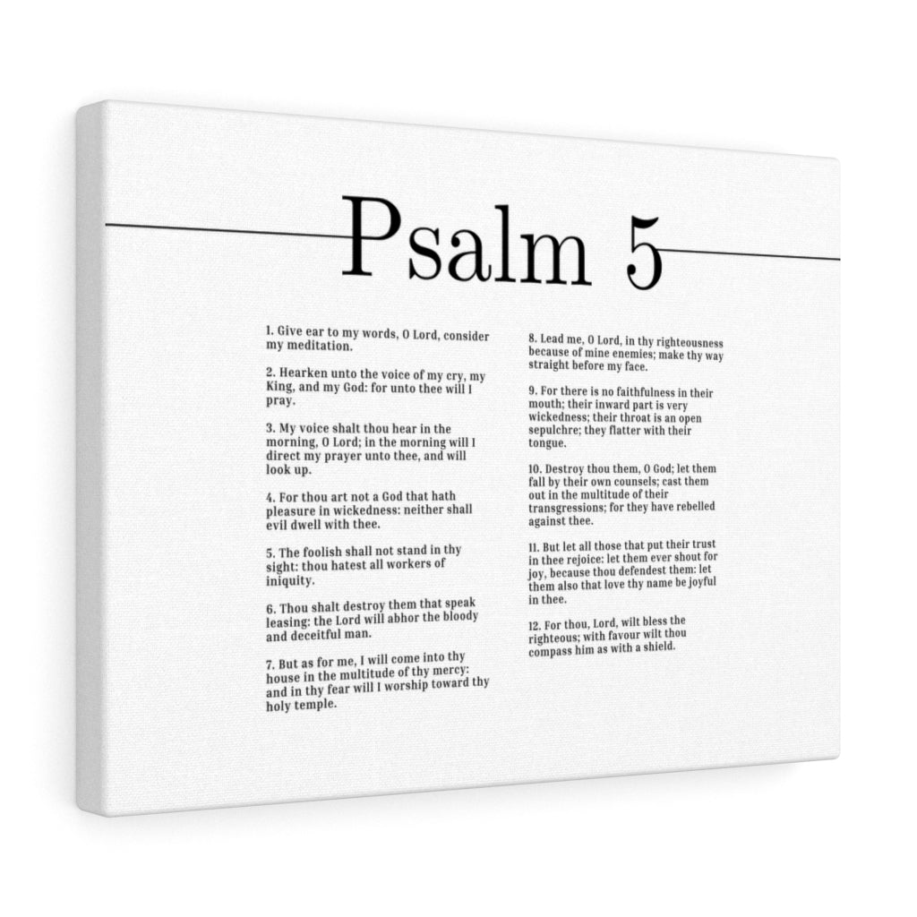 Will Bless The Righteous Psalm 5 Bible Verse Canvas Christian Wall Art Ready to Hang Unframed-Express Your Love Gifts