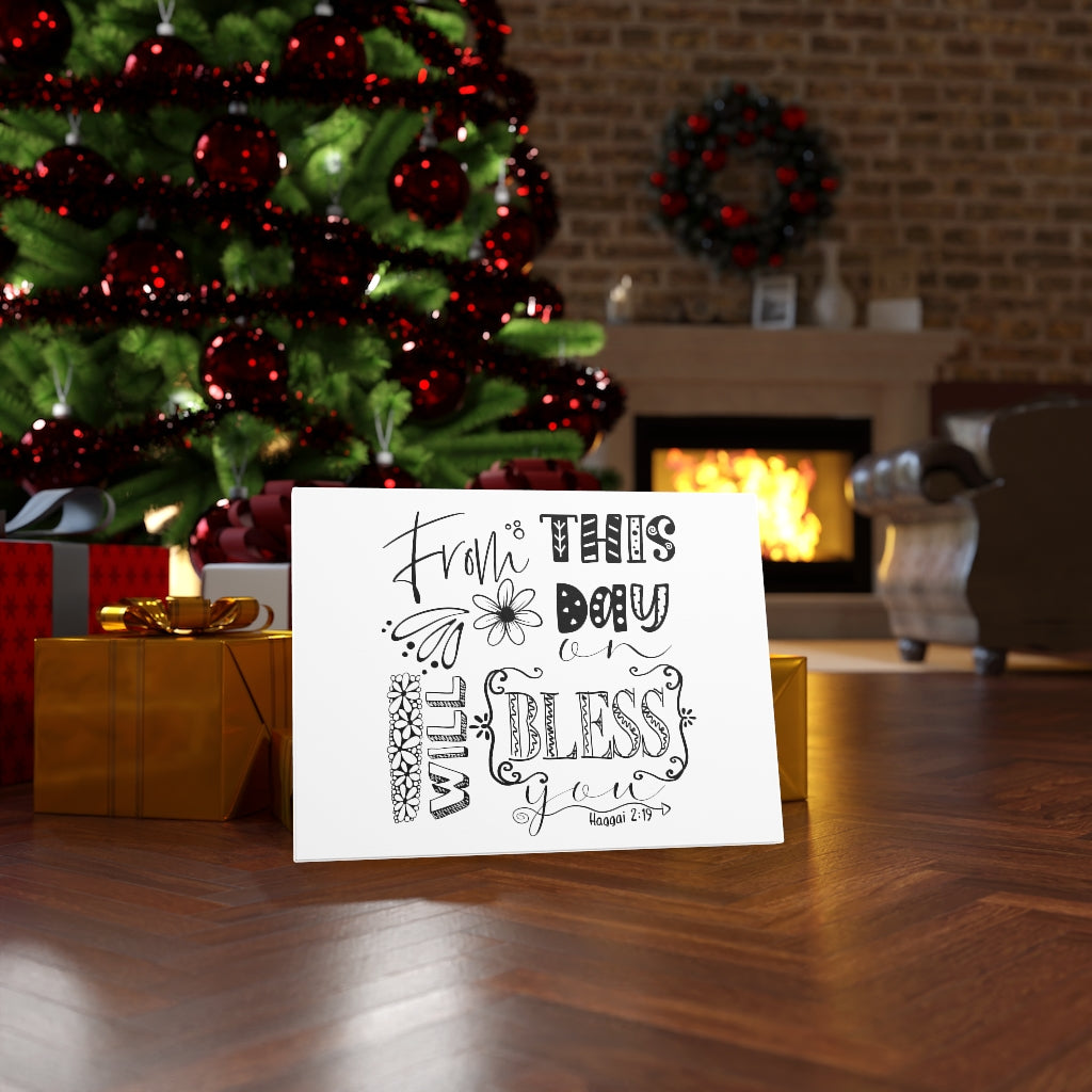 Scripture Walls Will Bless You Haggai 2:19 Bible Verse Canvas Christian Wall Art Ready to Hang Unframed-Express Your Love Gifts